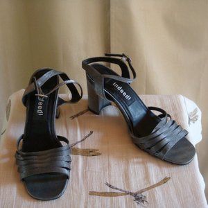 Indeed Grey Satin Metallic Sandal
